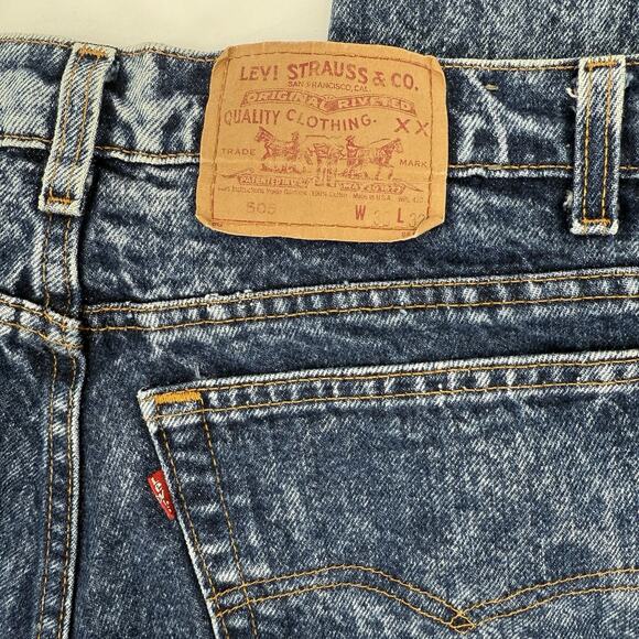 Vintage Levi’s 505 Jeans Men’s 38x32 Frosted Stonewashed USA Made 80s Retro - Picture 4 of 12
